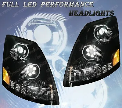 $678.85 • Buy QSC Full LED Performance Black Headlights Sequential Turn Signal Volvo VNL 04-17