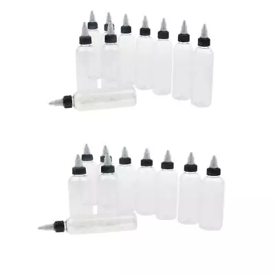 £16.09 • Buy 20Pcs Clear Empty Plastic Bottles With Twist Top Dropper Nozzle Caps 120ml