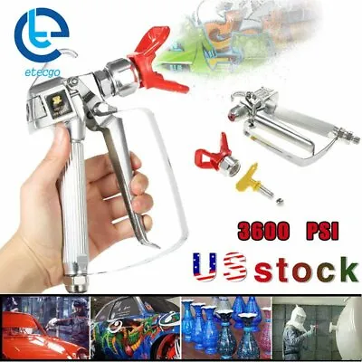 3600 PSI Spray Gun With 517 Tip & Guard Airless Paint For Sprayer US • $17.50