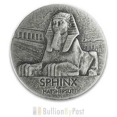Egyptian Relics Sphinx Of Hatshepsut 5 Ounce Silver Coin • £209.98