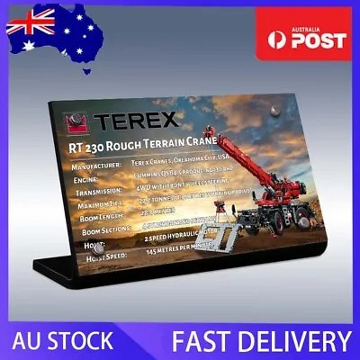 Display Plaque For LEGO Technic Rough Terrain Crane 42082(Australia Local Stock) • $25