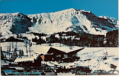 Bridger Bowl Ski Lodge Parking Lot Old Cars Scenic Montana Vintage Postcard • $13.28