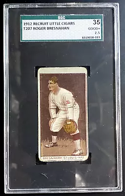 1912 T207 Brown Background Recruit Little Cigars Roger Bresnahan SGC 2.5 HOF • $170