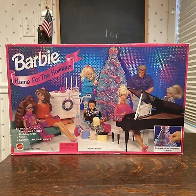 1994 BARBIE HOME FOR THE HOLIDAYS CHRISTMAS PLAYSET Read.   EB19 • $85