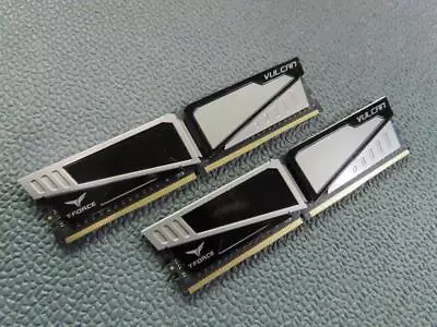 Tlgd48g2400hc16bk Team T-force Vulcan Ddr4 16gb (2x8gb) 2400 Mhz Black And Grey • $39.99