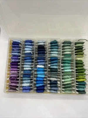 £18 • Buy 108x Venus Bobbins Cross Stitch Embroidery Floss In Organiser