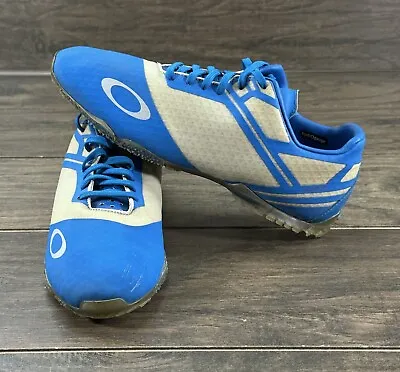 Oakley Cipher 4 Shoes Mens 9.5 Blue/Gray Nanospike Factory Lite Athletic Golf • $50