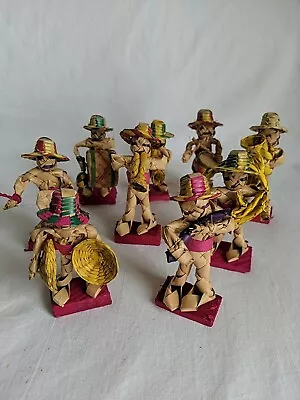 Mexican Folk Art Minature Palm Woven Mariachi Band 9 Figures  • $29.99