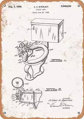 Metal Sign - 1936 Toilet Patent - Vintage Look • $18.66