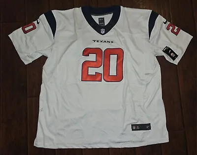 Houston Texans Ed Reed Mens White #20 NFL Jersey Size 60 4xl • $95.99