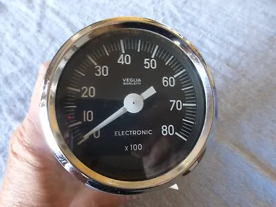 Vintage Veglia Borletti Electronic Tachometer  (Italy) - 8000 RPM 12V   63.3503 • $90