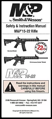 Smith & Wesson M&P 15-22 Rifle  Instruction Manual Reprint Copy • $17