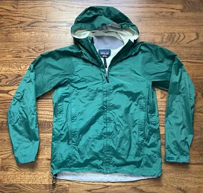 Patagonia Torrentshell Rain Jacket Windbreaker Mens Small Hooded H2No Green • $65.75