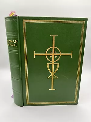 Vintage Catholic Book Roman Missal Leather Altar Edition English Latin Text 1964 • $180