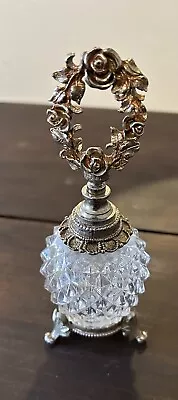 Ormolu Filigree & Crystal Matson Perfume Bottle Vintage • $55