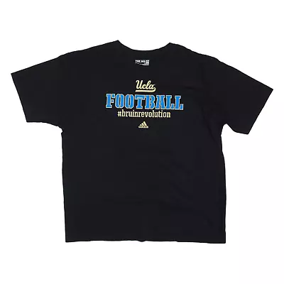 ADIDAS UCLA Football Mens T-Shirt Black USA 2XL • £12.99