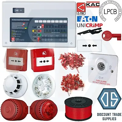 C-TEC 2 4 & 8 Zone Fire Alarm Panel Custom Kit Detector Call Point Sounder • £1.99