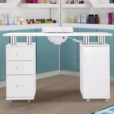 Manicure Table Nail Station Art Salon Beauty Bar Technician Desk Storage Drawers • £169.95