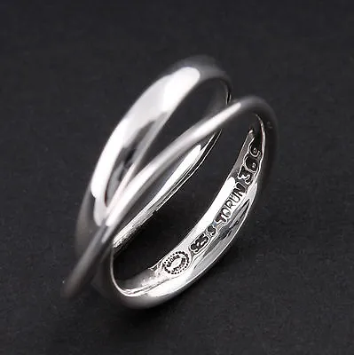 Georg Jensen Sterling Ring # 369. Modern. Silver. Möbius. Vivianna Torun. New! • $289