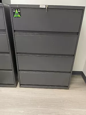 4 Drawer Metal Locking Medical Lateral File Cabinet W/ Pull Out Shelves & Keys. • $219.99