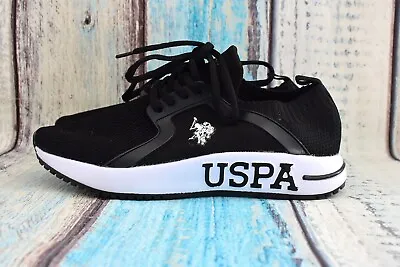 Women's US Polo Assn USPA Sneakers Comfort Shoes Lace Up Size 6 Black NEW TAG • $21.56