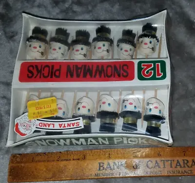 Vintage Santa Land Snowman Picks • $25