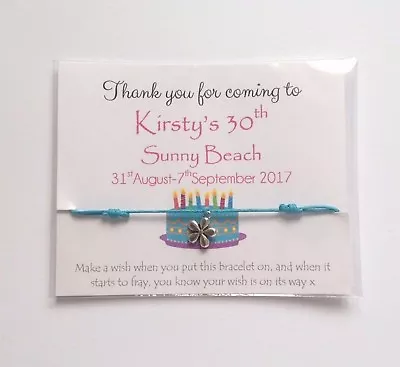 £1.99 • Buy Personalised Children's Birthday Party Favour Wish Bracelet Hen Party Favour 