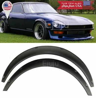 2 Pieces 1.75  ABS Plastic Black Flexible Wide Fender Flares Extension For Ford • $49.97