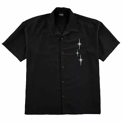 Steady Classics Men’s 2XL Atomic Bowling Shirt Black Mid-Century Rockabilly • $39.95