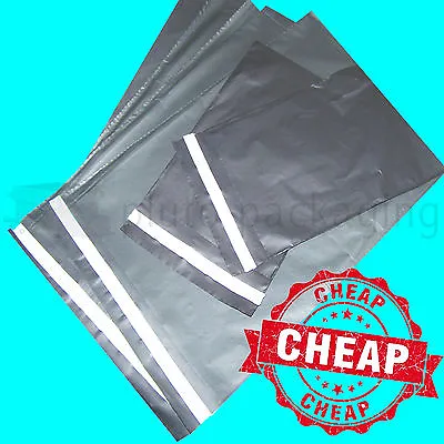 Strong Grey Plastic Mailing Post Poly Postage Bags With Self Seal ALL SIZES • £311.99