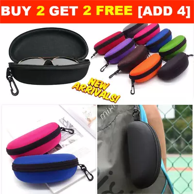 Large Portable Zipper Eye Glasses Sunglasses Case Box Protector Hold Gift Hard~Y • £4.29