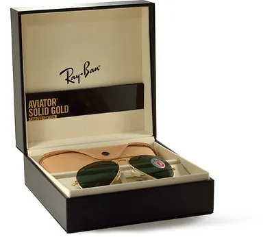 New Ray Ban Aviator RB3025K 160/N5 58-14 SOLID 18K GOLD W/Polar 1200 Pieces • $8564.57