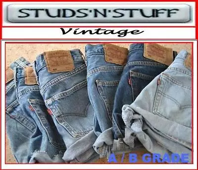  Vintage Womens Levis Denim High & Mid Waist Cut Off  Shorts Hotpants 4 6 8 10 • £15.99