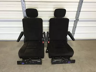 2011 - 2020 2nd Second Row Stow N Go Seats Black Cloth Dodge Grand Caravan  • $449.99