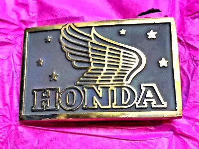 ULTIMATE  BUCKLE 1970s **HONDA** MOTORCYCLE . BRAND NEW SOLID BRASS  BUCKLE ! • $46