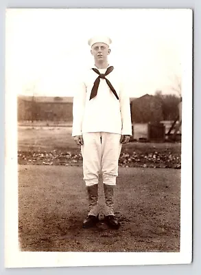 C1940s~WWWII~WW2~Sailor~Navy~Man In Uniform~Portrait~Vintage RPPC Photo Postcard • $9
