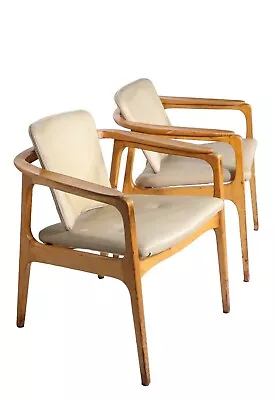 Pair Mid Century Danish Modern Chairs Sigvard Bernadotte As Is • $400