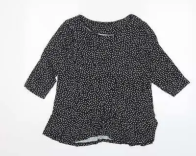 £3 • Buy George Womens Multicoloured Polka Dot Viscose Basic T-Shirt Size 18 Round Neck