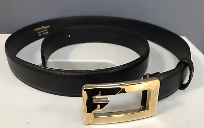£149 • Buy New Mens Salvatore Ferragamo Black Leather Belt 34-38” Waist. Unworn