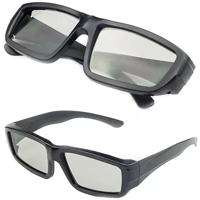 High Quality Black Universal 3D Glasses Passive Polarised Home Film TV Cinema • £3.49