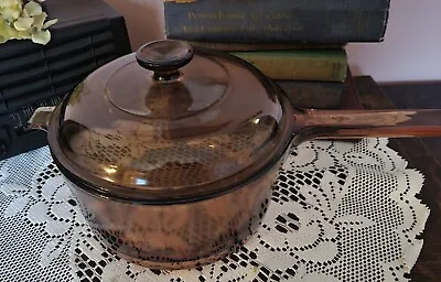 Vintage Corning Ware Visions Cookware Large Pot With Lid  2.5L Pot With Lid  • $49