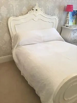 Vintage Italian Heavy Cotton/Lace Bed Cover For Double Bed • £55