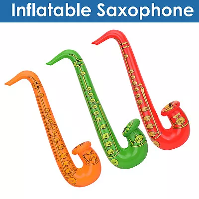 Inflatable Blow Up Toy Saxophone Musical Theme Birthday Party Fancy Dress Prop • £2.85