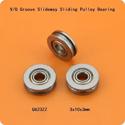 $1.95 • Buy V/U Groove Guide Pulley Track Roller Wheel Ball Bearing V623 U623ZZ 3x10x3mm