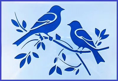 A4 Flexible Stencil *BIRDS IN A TREE* Set 2 Craft Painting Cake Making Branches • $10.95