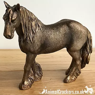£17.95 • Buy Heavy Horse Cob Shire Type Pony Ornament Figurine Leonardo Bronzed Gift Boxed