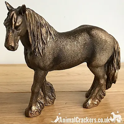 £18.95 • Buy Heavy Horse Cob Shire Type Pony Ornament Figurine Leonardo Bronzed Gift Boxed
