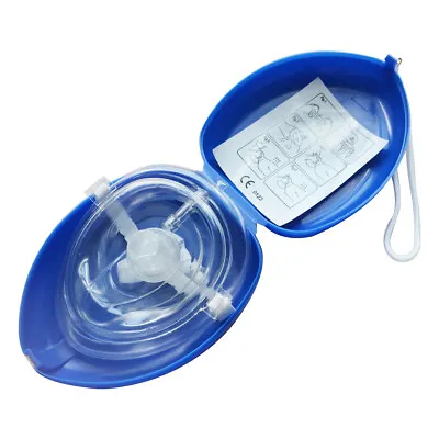 1x Blue CPR Pocket Face Shield Resuscitator Rescue Cpr Kit Face Shield  • £5.04