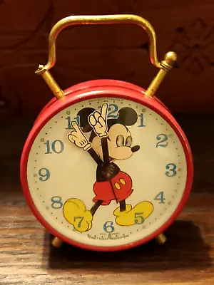 Extremely  Rare Collectible Vintage Disney Mickey Mouse Alarm Clock • $360