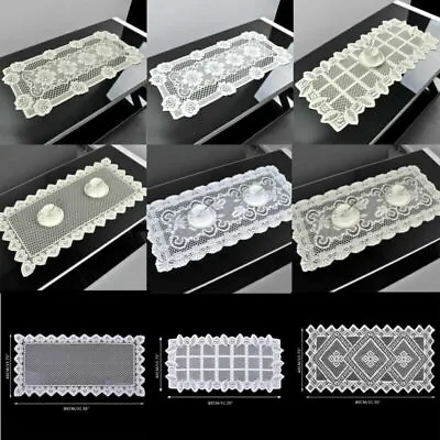 40x80cm Embroidery Floral Lace Table Runner Wedding Banquet Party Table Decor • £7.19
